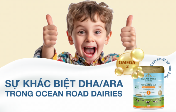 Sự khác biệt DHA và ARA trong Ocean Road Dairies Sự khác biệt DHA và ARA trong Ocean Road Dairies