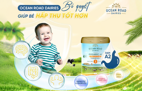Ocean Road Dairies - bí quyết giúp bé hấp thụ tốt hơn