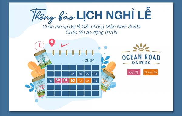 Thông báo lịch nghỉ lễ 30/04 - 01/05/2024 Thông báo lịch nghỉ lễ 30/04 - 01/05/2024