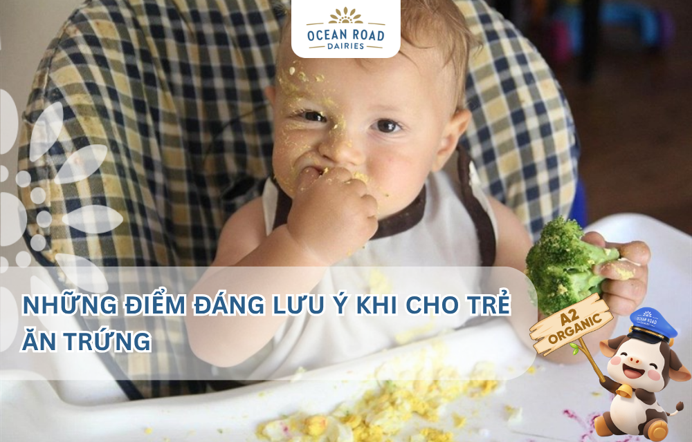 Những điểm đáng lưu ý khi cho trẻ ăn trứng