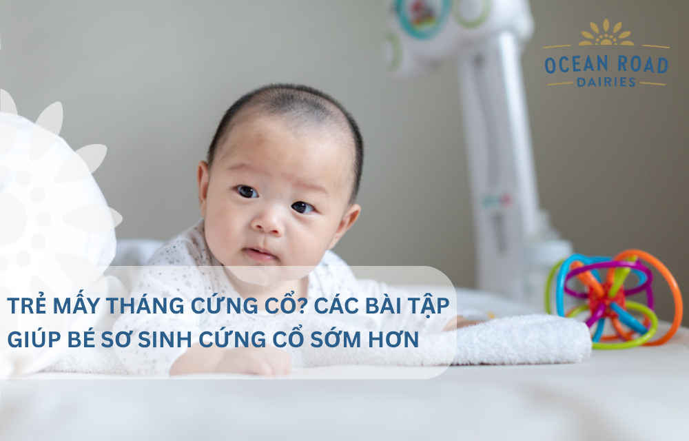 Trẻ mấy tháng cứng cổ? Các bài tập giúp bé sơ sinh cứng cổ sớm hơn
